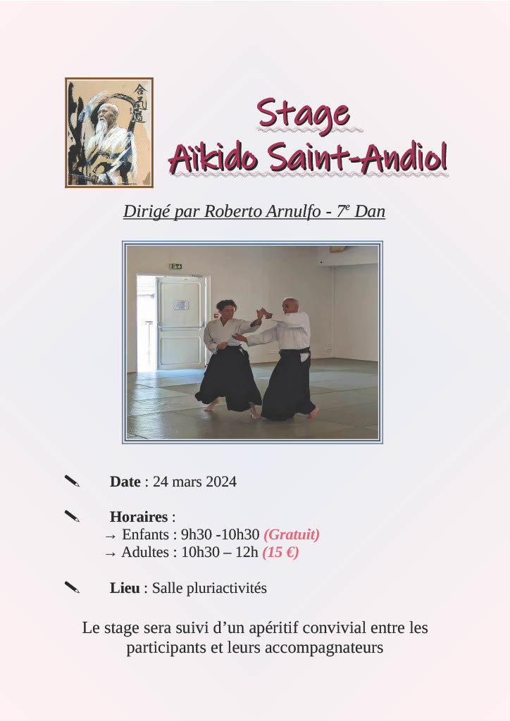 Stage avec Roberto Arnulfo - 7ème Dan